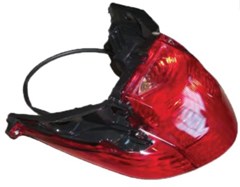 Lanterna Completa Traseira Honda Biz 125 11/17/Biz 100 12/15/Biz 110 16/17/Shineray Jet + Vermelha (C/Fiacao S/Lampada) - Foco
