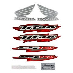 Kit Adesivo Honda Cg 150 06 Ks Vermelha