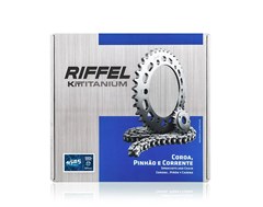 Kit Tracao (Transmissao) Yamaha Xtz 250 Lander/Tenere 250 Coroa/Pinhao/Corrente (46d/15d/428h/130l) (1045) - Riffel