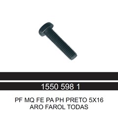 Parafuso 5 X 16 Ph Aro Farol Cg/Titan/Fan 125/150 - Jc Maxi Br