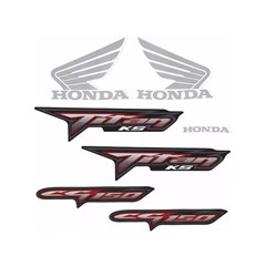 Kit Adesivo Honda Cg 150 08 Ks Preta