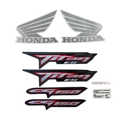 Kit Adesivo Honda Cg 150 08 Es Preta
