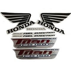 Kit Adesivo Honda Cg 150 10 Es Cinza Metalico