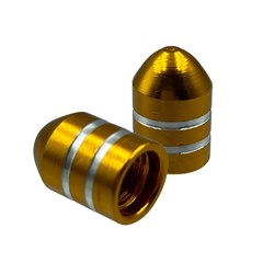 Tampa Pito Valvula De Roda Todas Aluminio Dourado - Allen