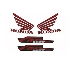 Kit Adesivo Honda Cg 125 12 Fan Es Preta