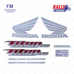 Kit Adesivo Honda Cg 150 2013 Esd Vermelha