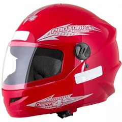 Capacete Protork Liberty New Four Fechado - Vermelho 60