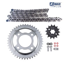 Kit Tracao (Transmissao) Honda Cg/Titan 125 2000 A 2008 Coroa/Pinhao/Corrente (44d/14d/428uo/116l) (1045) Com Retentor - Jc Maxi