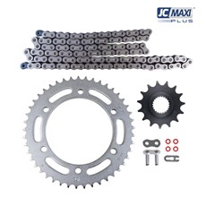 Kit Tracao (Transmissao) Yamaha Yfs 250 Fazer 2006 A 2017 Coroa/Pinhao/Corrente (45d/15d/428uo/132l) (1045) Com Retentor - Jc Maxi