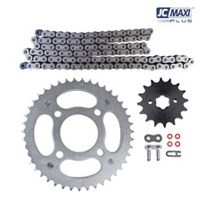 Kit Tracao (Transmissao) Honda Cg/Titan 150 2004 A 2015 Coroa/Pinhao/Corrente (43d/16d/428uo/118l) (1045) Com Retentor - Jc Maxi