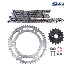 Kit Tracao (Transmissao) Honda Nxr 150 Bros 2003 A 2014 Coroa/Pinhao/Corrente (50d/17d/428uo/130l) (1045) Com Retentor - Jc Maxi