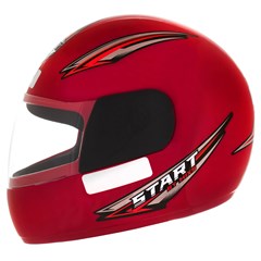 Capacete Mixs Start Fechado - Vermelho 56