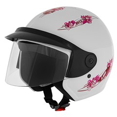 Capacete Mixs Up Aberto For Girls - Branco 56