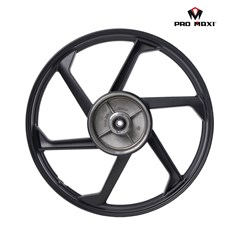 Roda Honda Biz 100 2013 A 2015/Biz 110/125 + 6 Palitos Cyclone Preta (Freio Tambor) (Par) - Pro Maxi