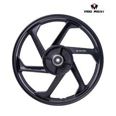 Roda Honda Biz 100 2013 A 2015/Biz 110/125 + 6 Palitos Cyclone Preta (Freio Tambor) (Par) - Pro Maxi