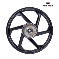 Roda Honda Biz 100 2013 A 2015/Biz 110/125 + 6 Palitos Cyclone Preta (Freio Tambor) (Par) - Pro Maxi