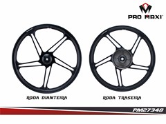 Roda Honda Titan 150/160 Esd 2014/2017 5 Palitos Speedmaxi Preta (Par) - Pro Maxi