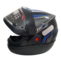 Capacete Fw3 Automatic Fechado - Preto/Azul 58