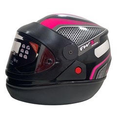 Capacete Fw3 Automatic Fechado - Preto/Rosa 58