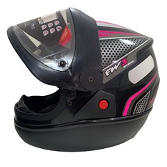 Capacete Fw3 Automatic Fechado - Preto/Rosa 58