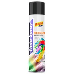 Tinta Spray Preto Fosco 400ml - Mundial Prime