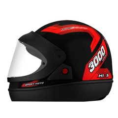 Capacete Mixs Automatic 3000 Fechado - Vermelho 58