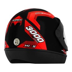 Capacete Mixs Automatic 3000 Fechado - Vermelho 58