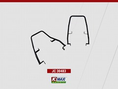 Alca Traseira Honda Pop 100 Preta Especial Reta - Jc Maxi Br