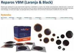 Reparo Para Camaras De Ar Vbm -1 Black Diametro 25mm (Cx Com 100 Und) - Vulcaflex