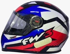 Capacete Fw3 Gtn Super Fechado - Vermelho/Azul/Branco - 58