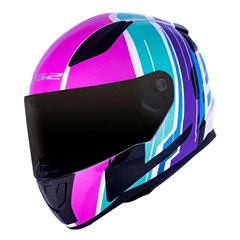 Capacete Ls2 Rapid Ff353 Flag Neon Fucsia 56