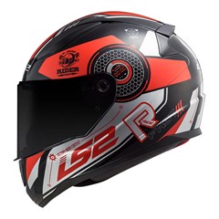 Capacete Ls2 Rapid Ff353 Stratus Black/Red/Silver 58