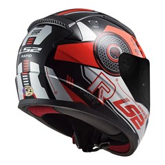 Capacete Ls2 Rapid Ff353 Stratus Black/Red/Silver 58