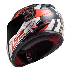 Capacete Ls2 Rapid Ff353 Stratus Black/Red/Silver 58