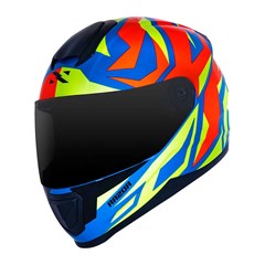 Capacete Norisk Razor Cutting Lt Blue/Hv/Yellow/Red 58