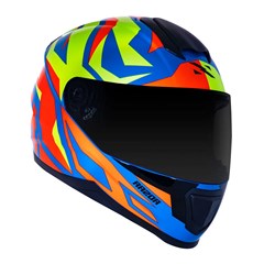 Capacete Norisk Razor Cutting Lt Blue/Hv/Yellow/Red 58