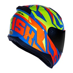 Capacete Norisk Razor Cutting Lt Blue/Hv/Yellow/Red 58