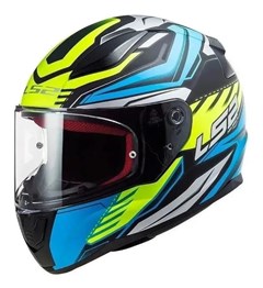 Capacete Ls2 Rapid Ff353 Gale Matte Black/Blue/Yellow 58