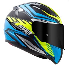 Capacete Ls2 Rapid Ff353 Gale Matte Black/Blue/Yellow 58