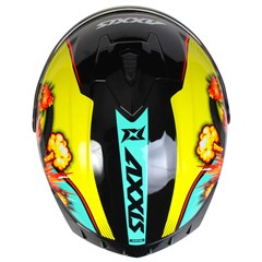 Capacete Axxis Draken Bomb Gloss Fechado - Black/Yellow - 58