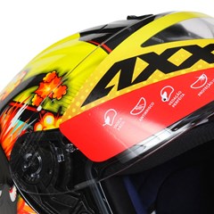 Capacete Axxis Draken Bomb Gloss Fechado - Black/Yellow - 58