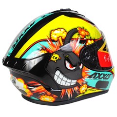 Capacete Axxis Draken Bomb Gloss Fechado - Black/Yellow - 58