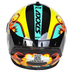 Capacete Axxis Draken Bomb Gloss Fechado - Black/Yellow - 58