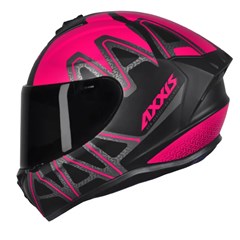 Capacete Axxis Draken Dekers Matte Fechado - Black/Pink - 60