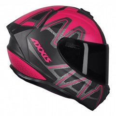 Capacete Axxis Draken Dekers Matte Fechado - Black/Pink - 60