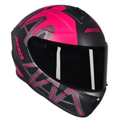 Capacete Axxis Draken Dekers Matte Fechado - Black/Pink - 60