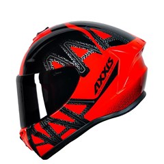 Capacete Axxis Draken Dekers Gloss Fechado - Red/Black - 58