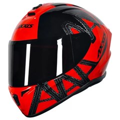 Capacete Axxis Draken Dekers Gloss Fechado - Red/Black - 60