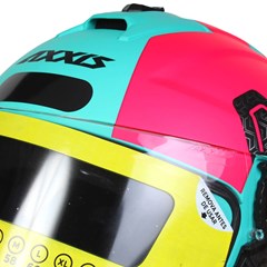 Capacete Axxis Draken Dekers Matte Fechado - Tifany/Pink - 60