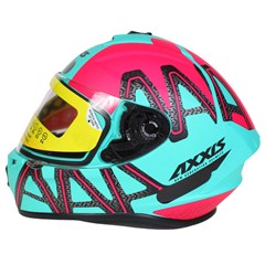 Capacete Axxis Draken Dekers Matte Fechado - Tifany/Pink - 60